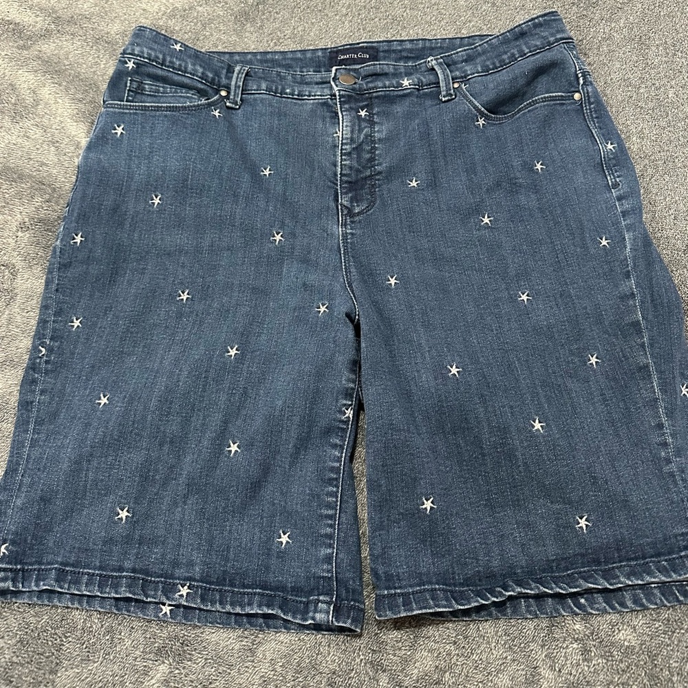Charter Club Blue Denim Shorts